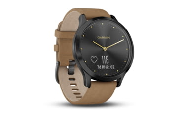 Image of Garmin Vivomove HR, ENG, Premium, Black/Tan, One Size, 010-01850-10
