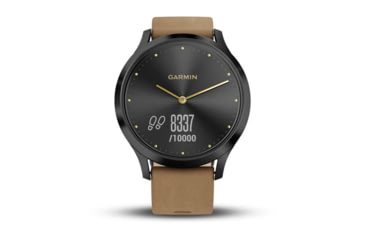 Image of Garmin Vivomove HR, ENG, Premium, Black/Tan, One Size, 010-01850-10