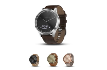 Image of Garmin Vivomove HR Smartwatch, Black/Silver, Black/Tan, Gold/Gold, Rose Gold/Gray
