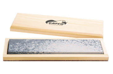 Image of Gatco By Bear &amp; Son 100% Natural Soft Arkansas Stone In Wood Storage Box, 8in, 80080