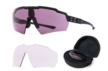 Image of Gatorz Blastshield Sunglasses, Black Logo, Black Frame, Ballistic Shooting Day - Low Light Array Lens, 841235126369