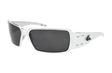Image of Gatorz Cerakote Boxster Sunglasses,White Frame,Polarized Smoked Lens, BOXWHT01P