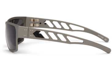 Image of Gatorz Delta M4 Sunglasses, Gun Metal Frame, Smoke Polarized Lens, Matte Black Plug, GZ-05-111