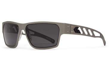 Image of Gatorz Delta M4 Sunglasses, Gun Metal Frame, Smoke Polarized Lens, Matte Black Plug, GZ-05-111