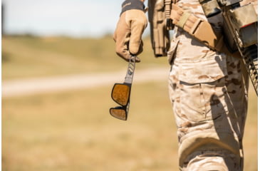 Image of Gatorz Delta M4 Sunglasses, Gun Metal Frame, Smoke Polarized Lens, Matte Black Plug, GZ-05-111