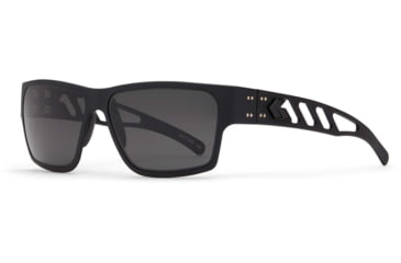 Image of Gatorz Delta M4 Sunglasses, Matte Black Frame, Smoke Polarized Lens, Matte Black Plug, GZ-05-011