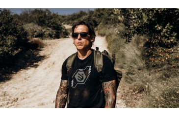 Image of Gatorz Delta Sunglasses, Cerakote OD Green Frame, Smoke Polarized Lens, Matte Black Plug, GDELCOG01P