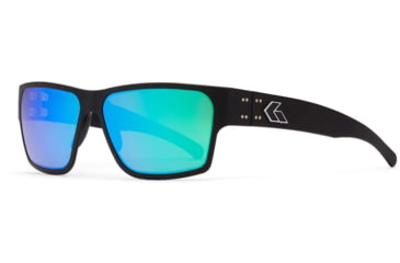 Image of Gatorz Delta Sunglasses, Matte Black Frame, Brown Polarized w/Green Mirror Lens, GDELMTBLK03P-G