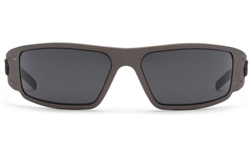 Image of Gatorz Magnum Sunglasses, Cerakote Gunmetal Frame, Smoke Polarized w/Blue Mirror Lens, GZ-01-111