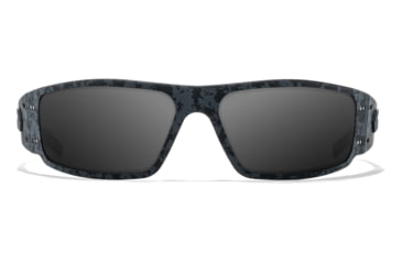 Image of Gatorz Magnum Sunglasses, Stealth Grafitti Frame with Black Logo, Smoke Polarized Lenses, GZ-01-523