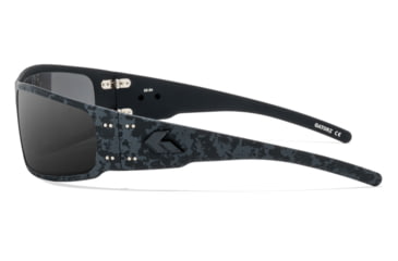 Image of Gatorz Magnum Sunglasses, Stealth Grafitti Frame with Black Logo, Smoke Polarized Lenses, GZ-01-523