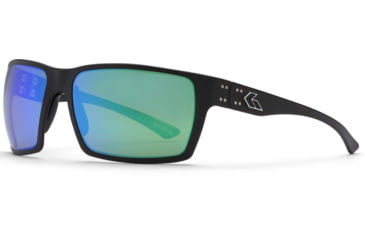 Image of Gatorz Marauder Glasses, Brown Polarized Lens w/Green Mirror, Black, One Size, GZ-12-422