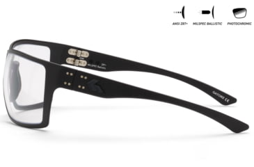 Image of Gatorz Marauder Glasses, MILSPEC Ballistic Z87.1 Photochromic Lens w/Anti-Fog, Black Cerakote, One Size, GZ-12-404