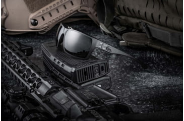 Image of Gatorz Marauder Glasses, MILSPEC Ballistic Z87.1 Smoke Lens w/Anti-Fog, Black Cerakote, One Size, GZ-12-401