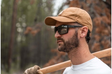 Image of Gatorz Marauder Glasses, Smoke Polarized Lens w/Blue Mirror, Black, One Size, GZ-12-421