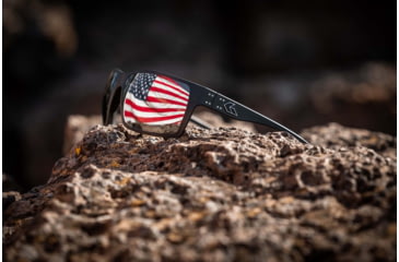 Image of Gatorz Marauder Glasses, Smoke Polarized Lens w/Blue Mirror, Black, One Size, GZ-12-421