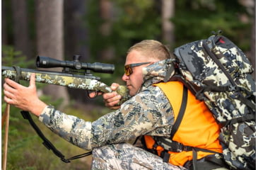 Image of Gatorz Marauder Glasses, Smoke Polarized Lens w/Sunburst Mirror, Black Cerakote, One Size, GZ-12-413