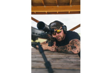 Image of Gatorz Marauder Glasses, Smoke Polarized Lens w/Sunburst Mirror, Black Cerakote, One Size, GZ-12-413