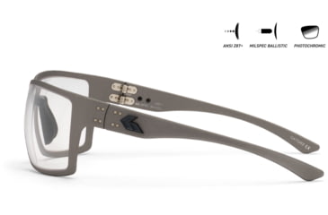 Image of Gatorz Marauder Sunglasses, Gunmetal Cerakote, MILSPEC Ballistic Photochromic w/ Anti-Fog, w/ Black Logo, Gunmetal, GZ-12-105
