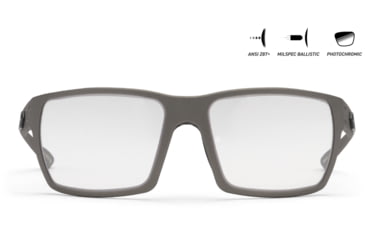 Image of Gatorz Marauder Sunglasses, Gunmetal Cerakote, MILSPEC Ballistic Photochromic w/ Anti-Fog, w/ Black Logo, Gunmetal, GZ-12-105