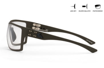 Image of Gatorz Marauder Sunglasses, OD Green Cerakote, MILSPEC Ballistic Photochromic w/ Anti-Fog, w/ Black Logo, OD Green, GZ-12-205