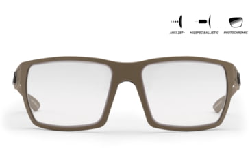 Image of Gatorz Marauder Sunglasses, Tan Cerakote, MILSPEC Ballistic Photochromic w/ Anti-Fog, w/ Black Logo, Tan, GZ-12-305