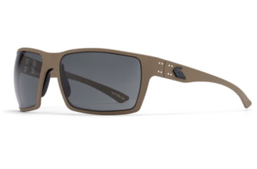 Image of Gatorz Marauder Sunglasses, Tan Cerakote, MILSPEC Ballistic Smoke w/ Anti-Fog, w/ Black Logo, Tan, GZ-12-302