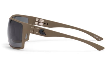 Image of Gatorz Marauder Sunglasses, Tan Cerakote, Smoke Polar w/ Black Logo, Tan, GZ-12-311