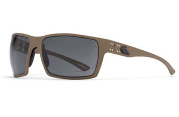 Image of Gatorz Marauder Sunglasses, Tan Cerakote, Smoke Polar w/ Black Logo, Tan, GZ-12-311