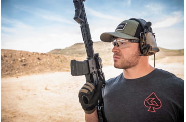 Image of Gatorz Milspec Ballistic Z87.1 Sunglasses, Black Cerakote Frame, Photochromic Lens , Blackout Logo, One Size, GZ-10-404