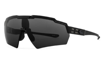 Image of Gatorz Milspec Ballistic Z87.1 Sunglasses, Black Cerakote Frame, Smoke Lens, Blackout Logo, One Size, GZ-10-401