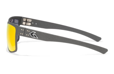 Image of Gatorz Rig Sunglasses, Graphite Cerakote Frame with Silver Logo, Sunburst Lenses, GZ-14-178