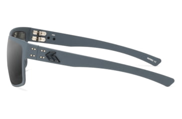 Image of Gatorz Rig Sunglasses, Slate Frame with Black Logo, Smoke Lenses, GZ-14-100