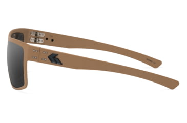 Image of Gatorz Rig Sunglasses, Tan Frame with Black Logo, Smoke Lenses, GZ-14-301