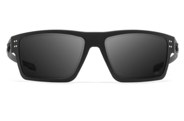 Image of Gatorz Sentix Glasses, Black/Matte Black Logo/Polarized Smoke, Medium, GZ-18-010