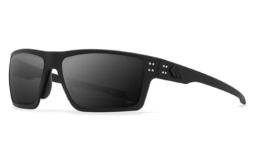 Image of Gatorz Sentix Glasses, Black/Matte Black Logo/Polarized Smoke, Medium, GZ-18-010