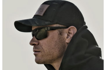 Image of Gatorz Sentix Glasses, Black/Silver Logo/Smoke, Medium, GZ-18-430