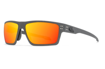 Image of Gatorz Sentix Glasses w/ sunburst, Graphite/Matte Black Logo/Polarized Rose, Medium, GZ-18-180