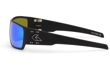 Image of Gatorz Specter Sunglasses, Cerakote Black Frame, Smoke Polarized w/Blue Mirror Lens, GZ-08-421