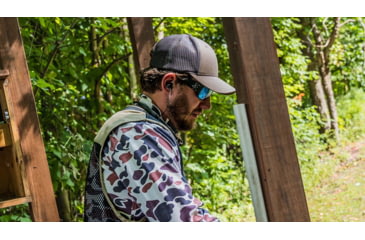 Image of Gatorz Specter Sunglasses, Cerakote Black Frame, Smoke Polarized w/Blue Mirror Lens, GZ-08-421