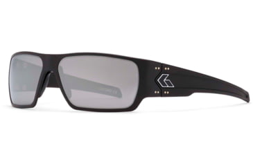 Image of Gatorz Specter Sunglasses, Cerakote BlackFrame, Smoke Polarized w/Silver Mirror Lens, GZ-08-424