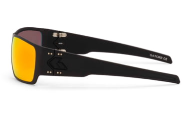Image of Gatorz Specter Sunglasses, Cerakote Blackout Frame, Smoke Polarized w/Sunburst Mirror Lens, GZ-08-413