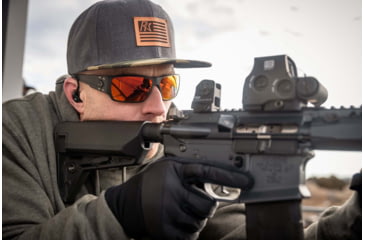 Image of Gatorz Specter Sunglasses, Cerakote Blackout Frame, Smoke Polarized w/Sunburst Mirror Lens, GZ-08-413