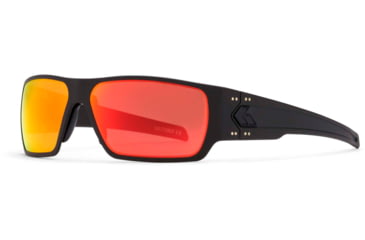 Image of Gatorz Specter Sunglasses, Cerakote Blackout Frame, Smoke Polarized w/Sunburst Mirror Lens, GZ-08-413