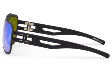 Image of Gatorz Stark Sunglasses, Matte Blackout Frame, Brown Polarized w/ Green Mirror Lens, GZ-06-013