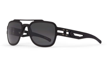 Image of Gatorz Stark Sunglasses, Matte Blackout Frame, Smoke Polar Lens, GZ-06-011