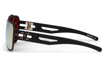 Image of Gatorz Stark Sunglasses, Matte Blackout Frame, Smoked Polarized w/ Gold Mirror Lens, GZ-06-016