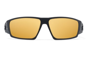 Image of Gatorz Warhawk Sunglasses, Black, Matte Black Logo, Digitally Optimized Polarized OPz Gold Mirror, Black, One Size, 841235127328