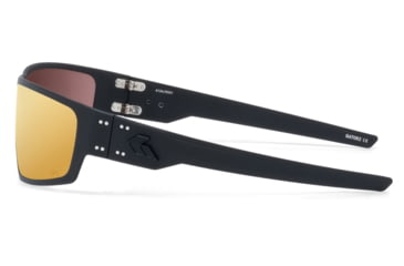 Image of Gatorz Warhawk Sunglasses, Black, Matte Black Logo, Digitally Optimized Polarized OPz Gold Mirror, Black, One Size, 841235127328