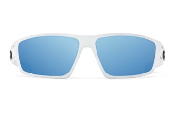 Image of Gatorz Warhawk Sunglasses, Frost, Matte Black Logo, Digitally Optimized Polarized Opz Blue Mirror, Frost, One Size, 841235127373